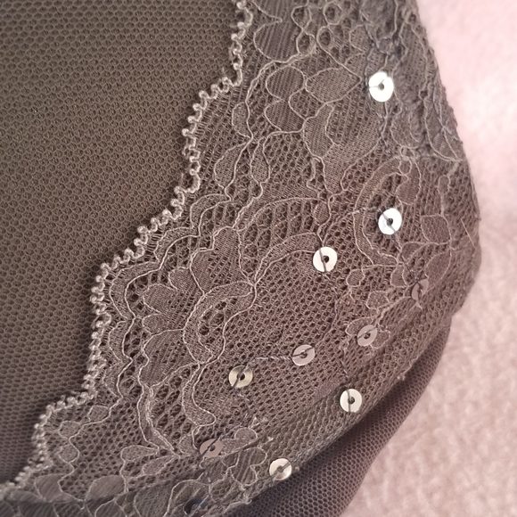 Aerie Grey Lace Sequined Scarlet Bra 34A - Picture 2 of 6